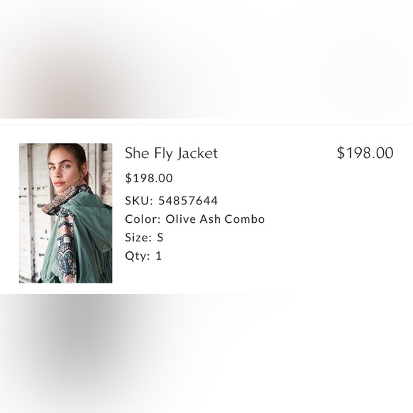 Free People She Fly Jacket “NO LONGER SOLD” “FREE Gift W/purchase” - Picture 6 of 7
